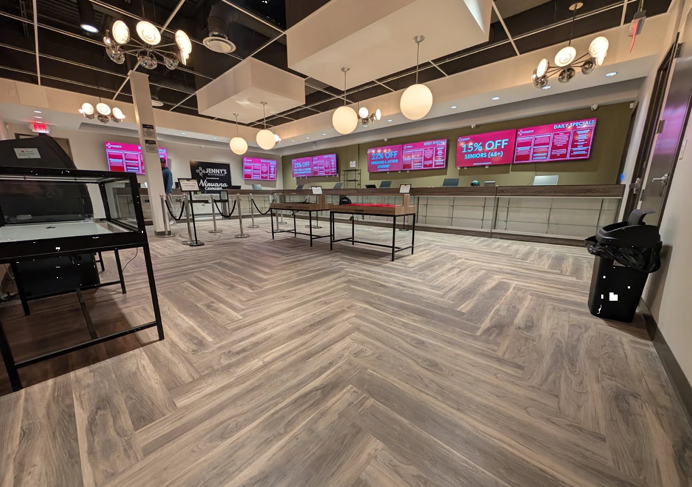 The retail floor at Jenny's Dispensary in Lanham